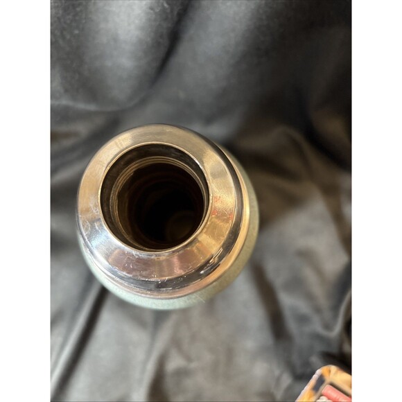 VTG Aladdin Stanley Thermos A-944C Quart No. 100 Cup No. 11 Stopper Green Steel - Picture 8 of 15